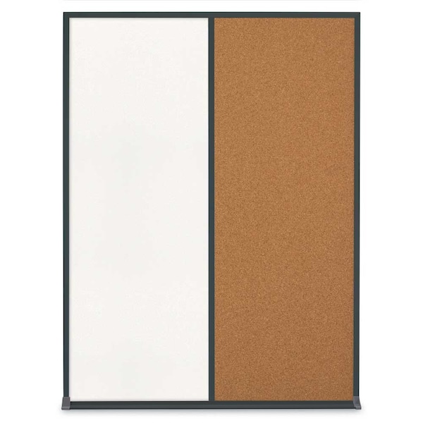 Single Door Radius Plus Corkboard, 18"X, UV8000PLUS-SATIN-RUBBER